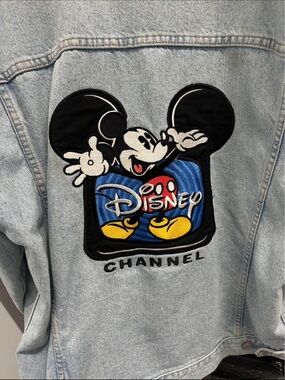 26 International Light Blue Denim Jacket with Disney Mickey Patch